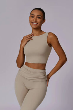 Sleek Beige Sports Bra