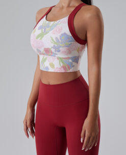 Aurora Deep Red Sports Bra